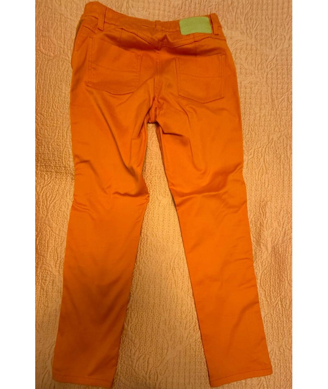 LOUIS VUITTON PRE-OWNED Оранжевое хлопко-эластановые джинсы слим, фото 2