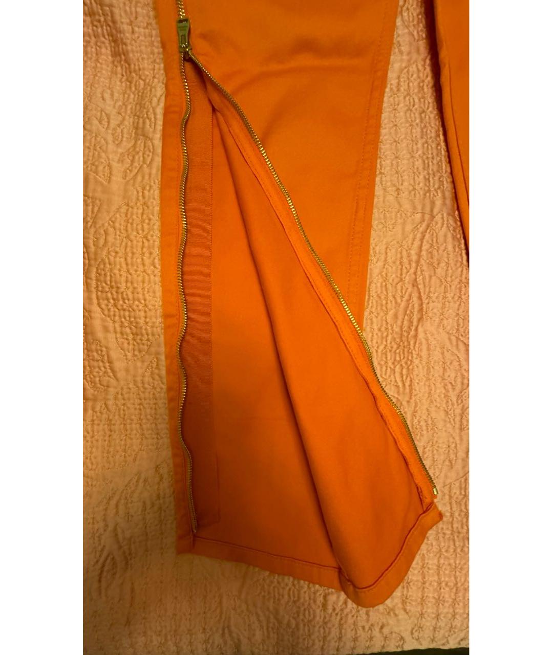 LOUIS VUITTON PRE-OWNED Оранжевое хлопко-эластановые джинсы слим, фото 7