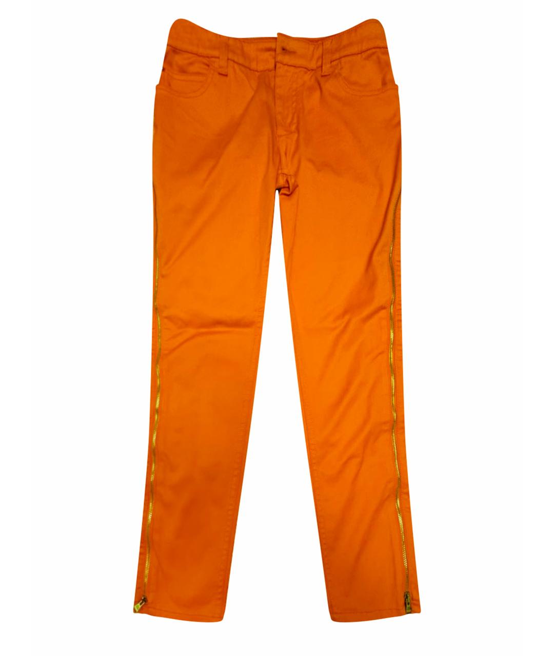 LOUIS VUITTON PRE-OWNED Оранжевое хлопко-эластановые джинсы слим, фото 1