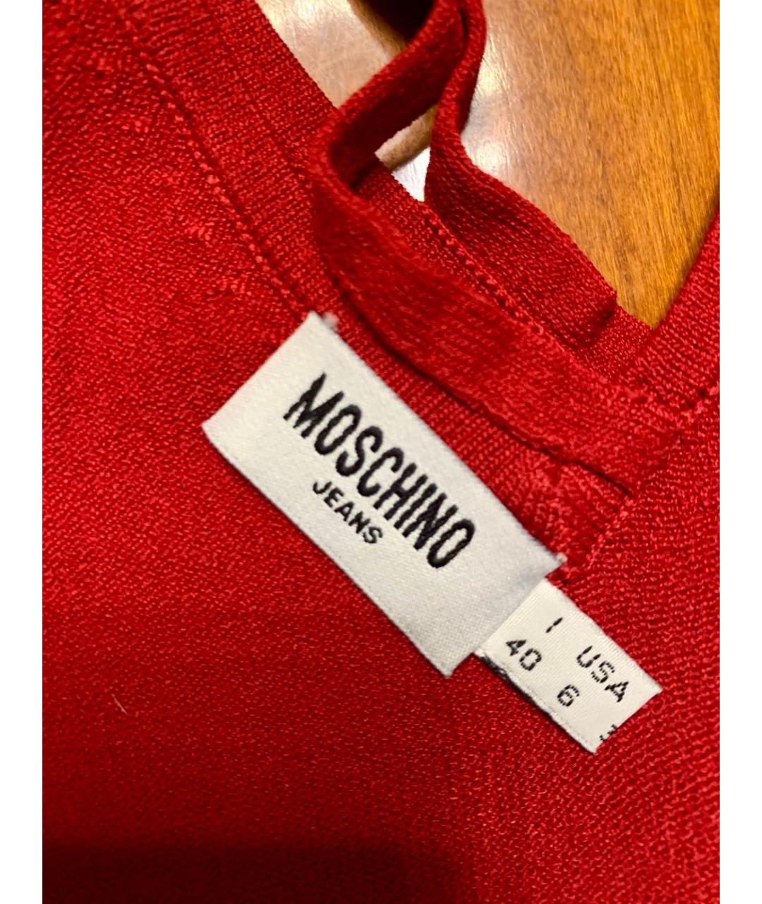MOSCHINO Красный вискозный джемпер / свитер, фото 3