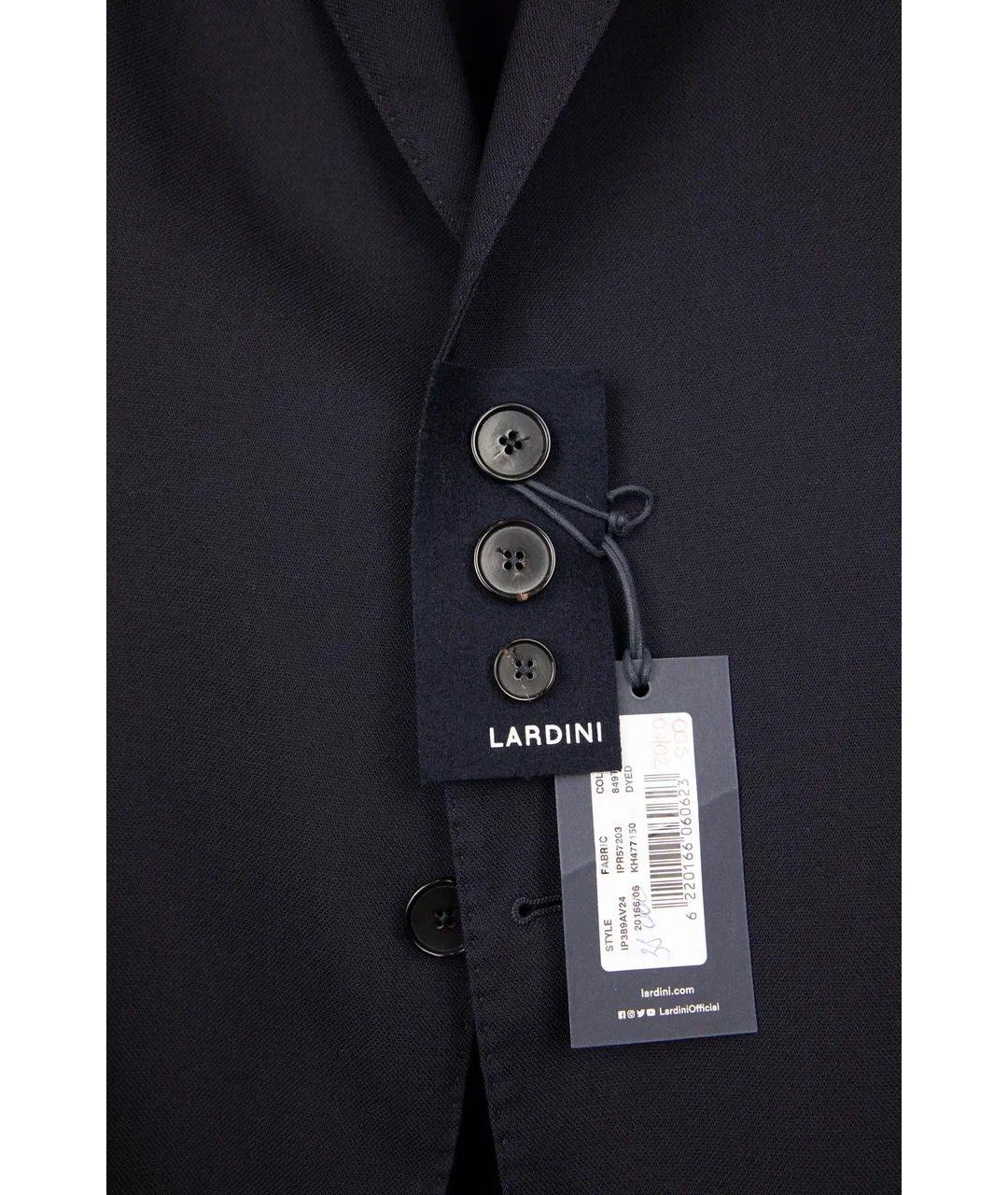 LARDINI Черный шерстяной пиджак, фото 5