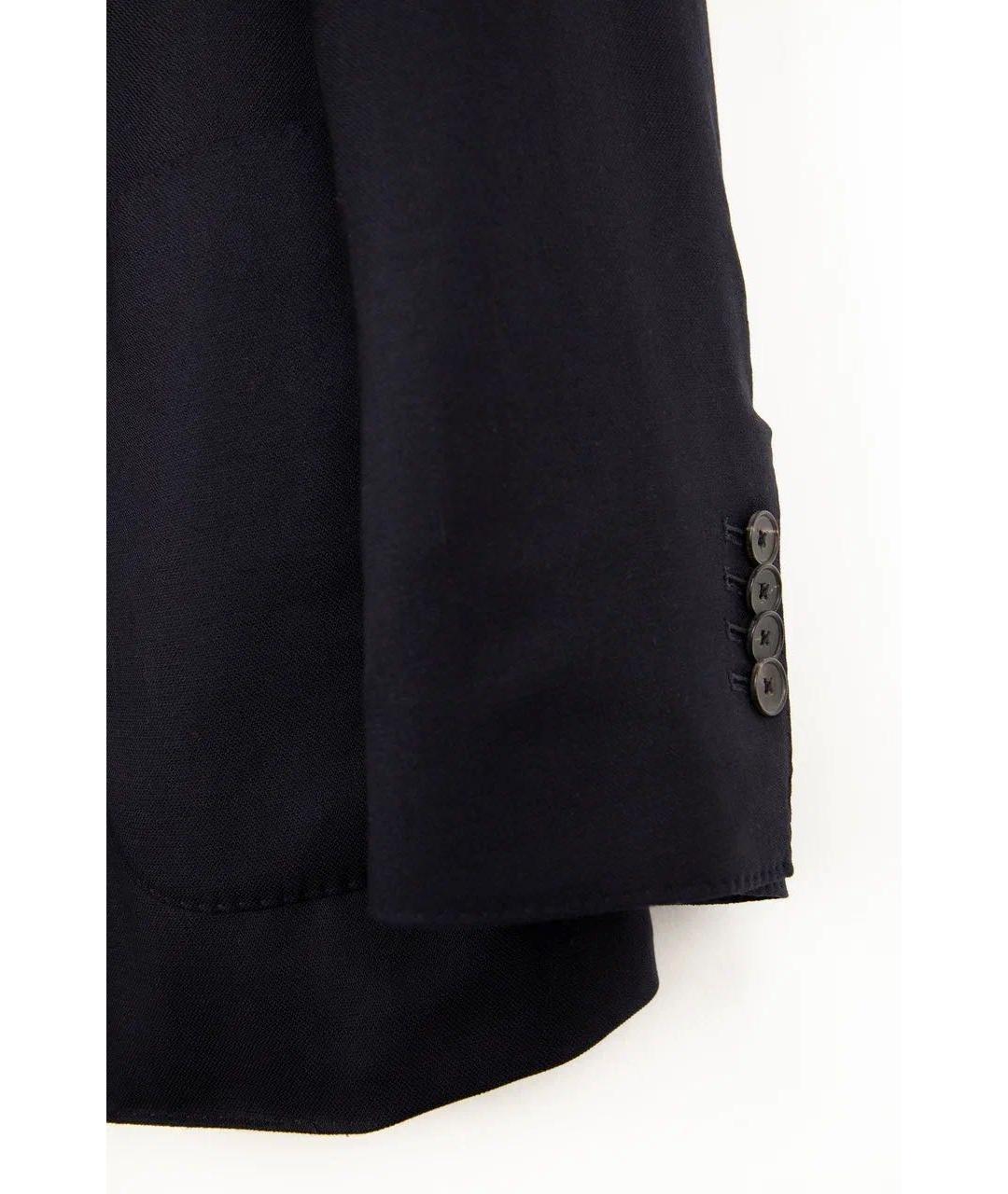 LARDINI Черный шерстяной пиджак, фото 6