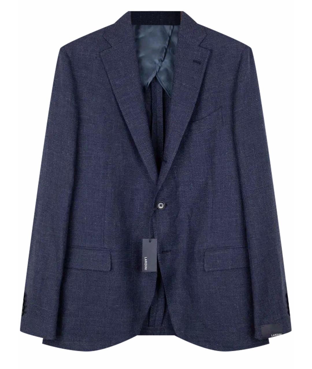 LARDINI Синий шерстяной пиджак, фото 1