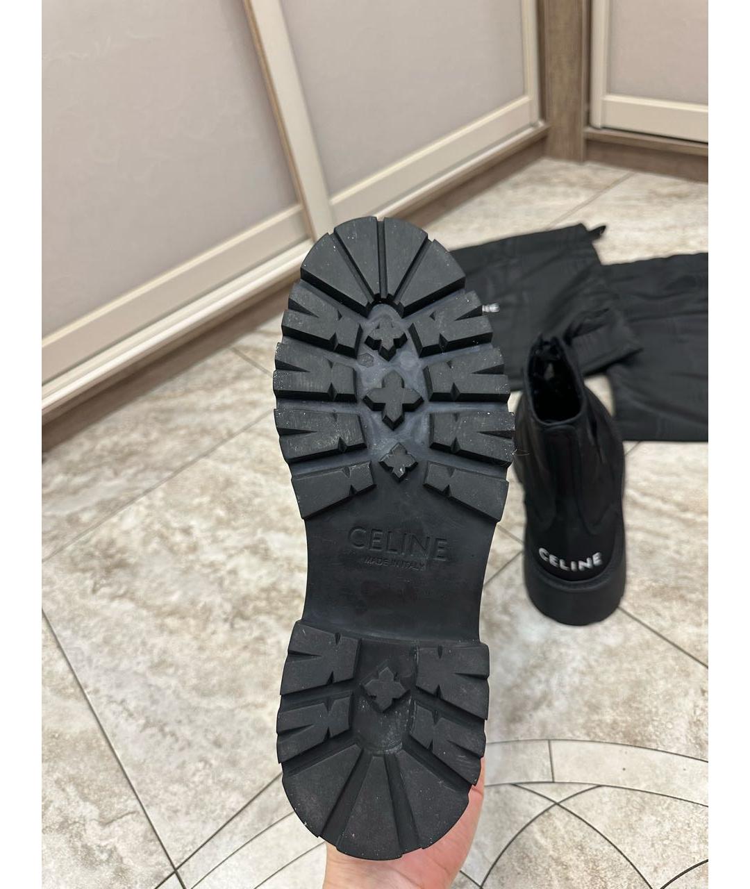 CELINE PRE-OWNED Черные неопреновые ботинки, фото 6