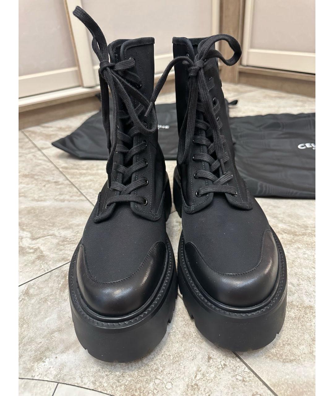 CELINE PRE-OWNED Черные неопреновые ботинки, фото 3
