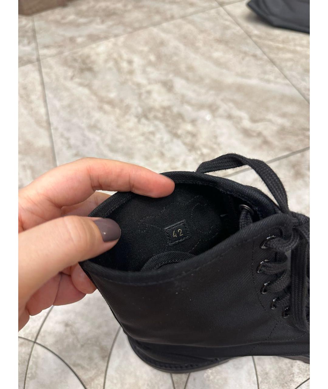CELINE PRE-OWNED Черные неопреновые ботинки, фото 7