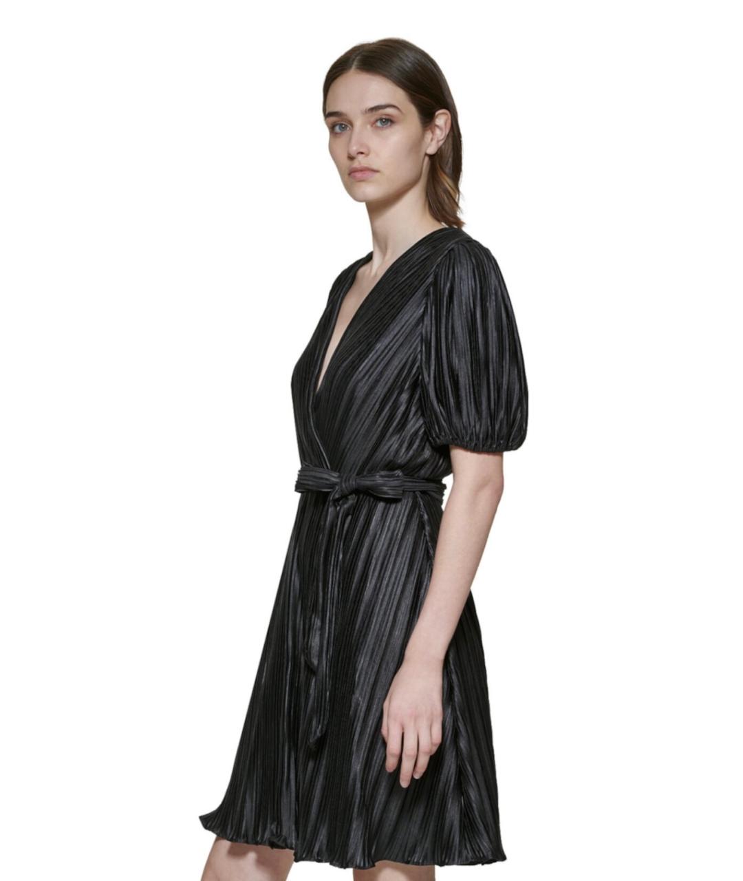 DKNY Черное полиэстеровое коктейльное платье, фото 3