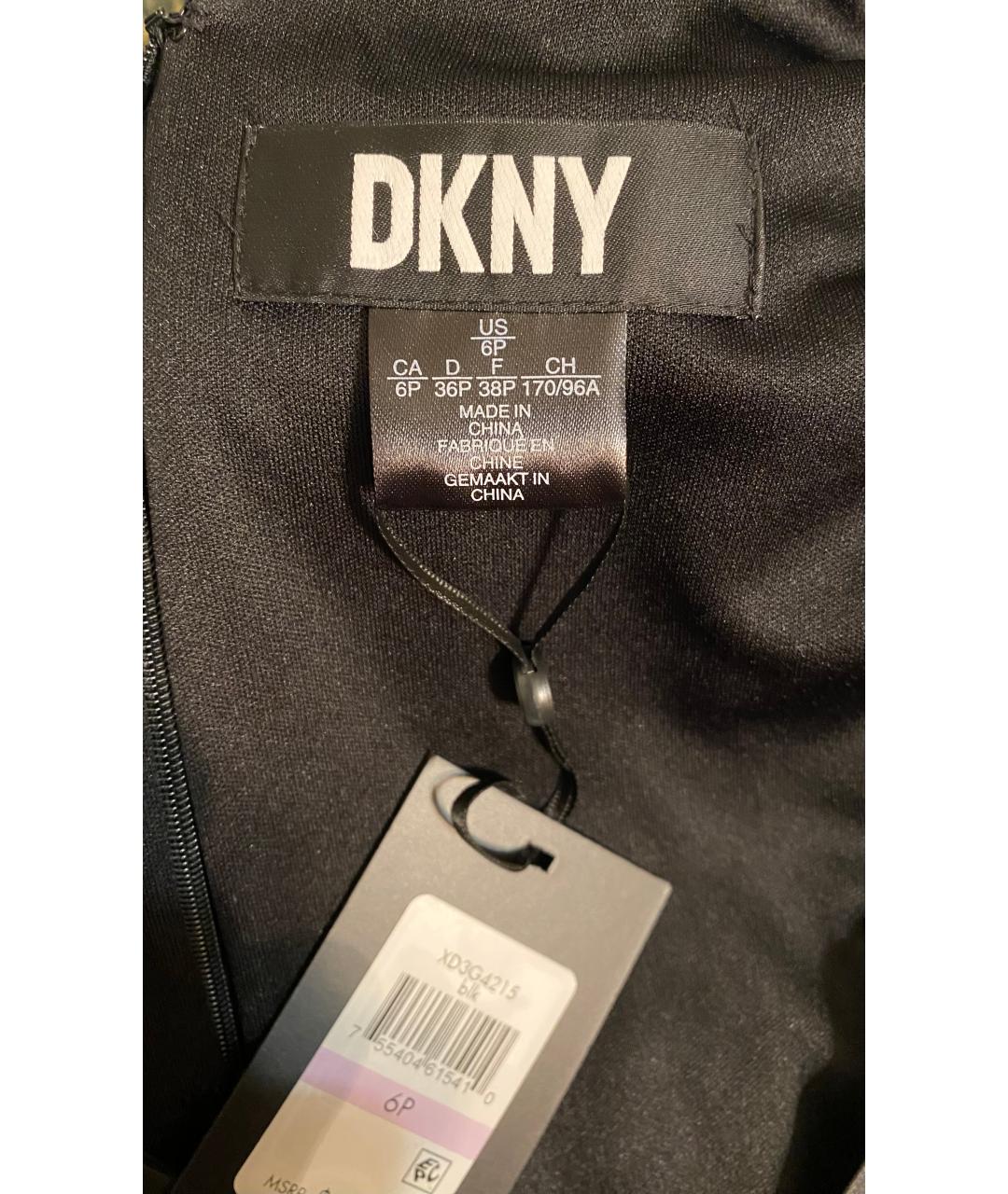 DKNY Черное полиэстеровое коктейльное платье, фото 4