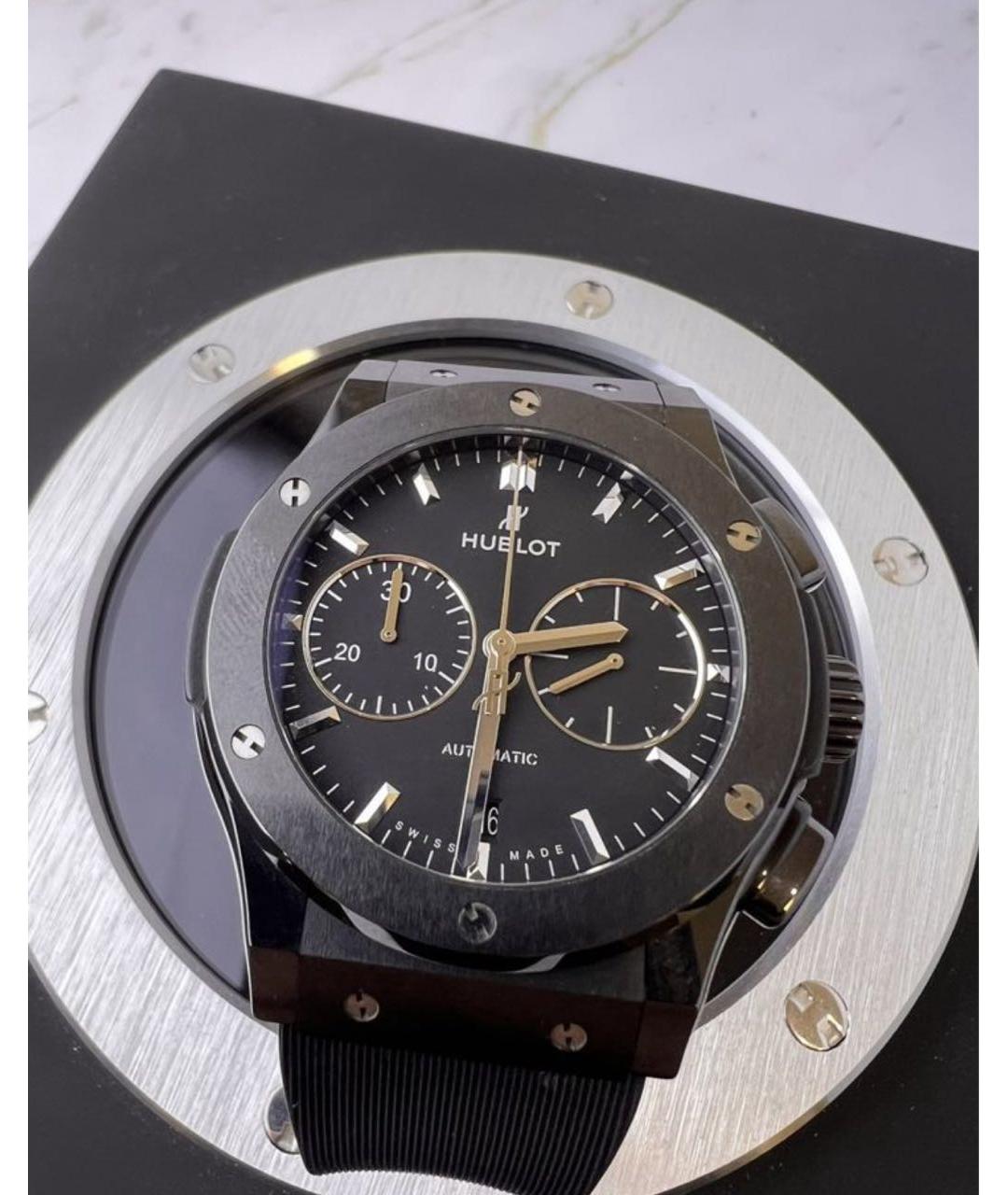 HUBLOT Черные керамические часы, фото 2