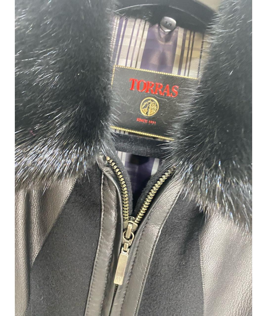 TORRAS Черное кашемировое пальто, фото 3