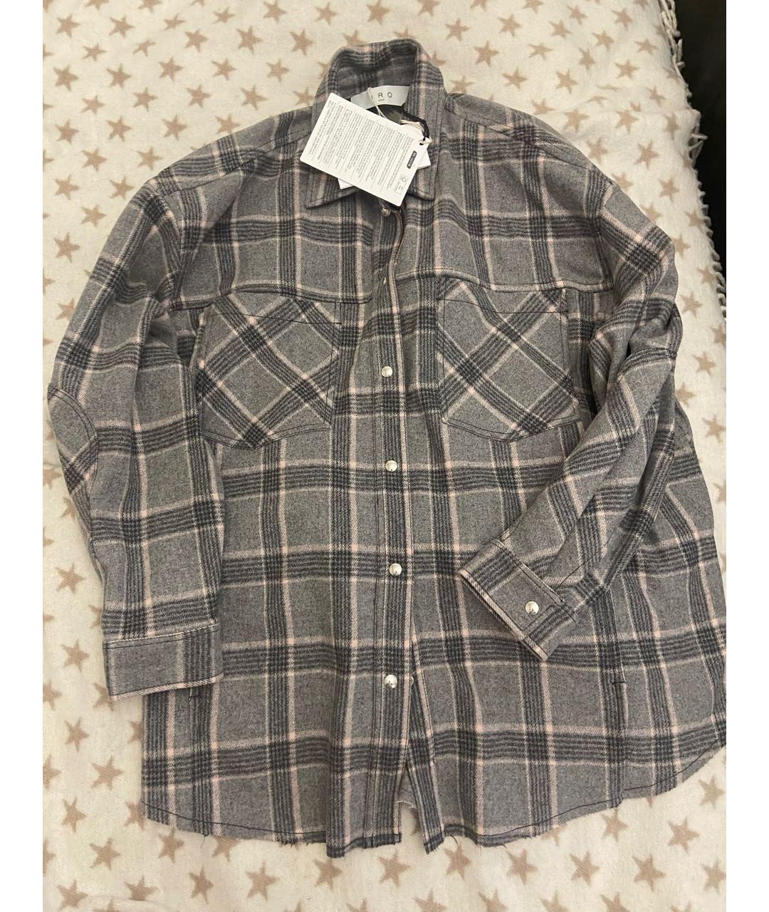 IRO Серая шерстяная рубашка, фото 4