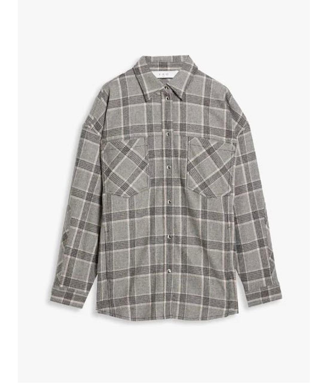 IRO Серая шерстяная рубашка, фото 9