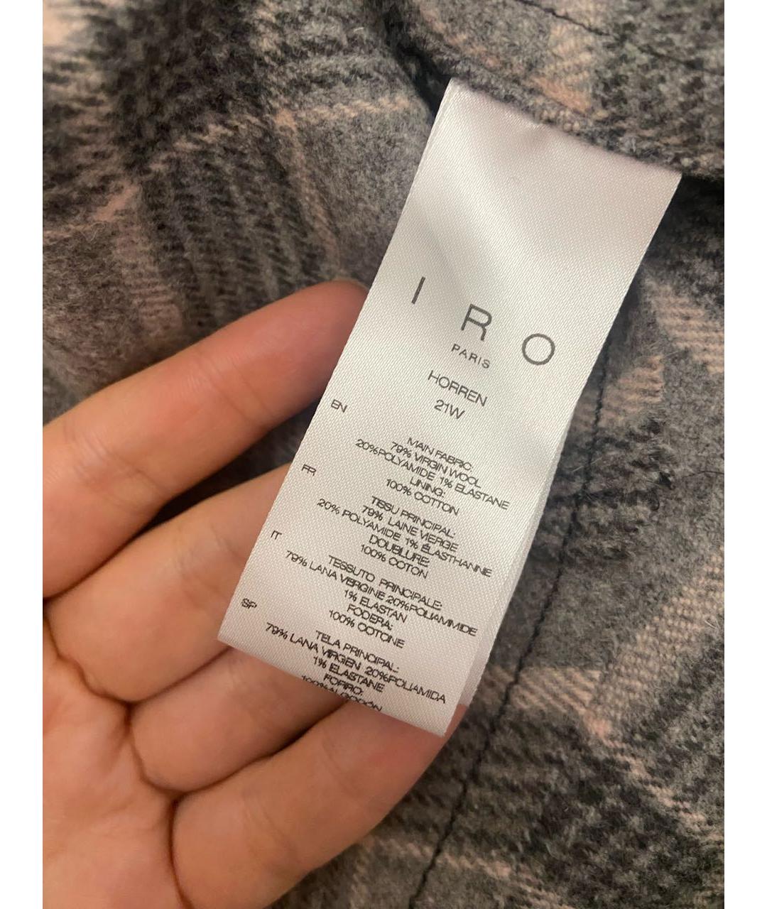 IRO Серая шерстяная рубашка, фото 7