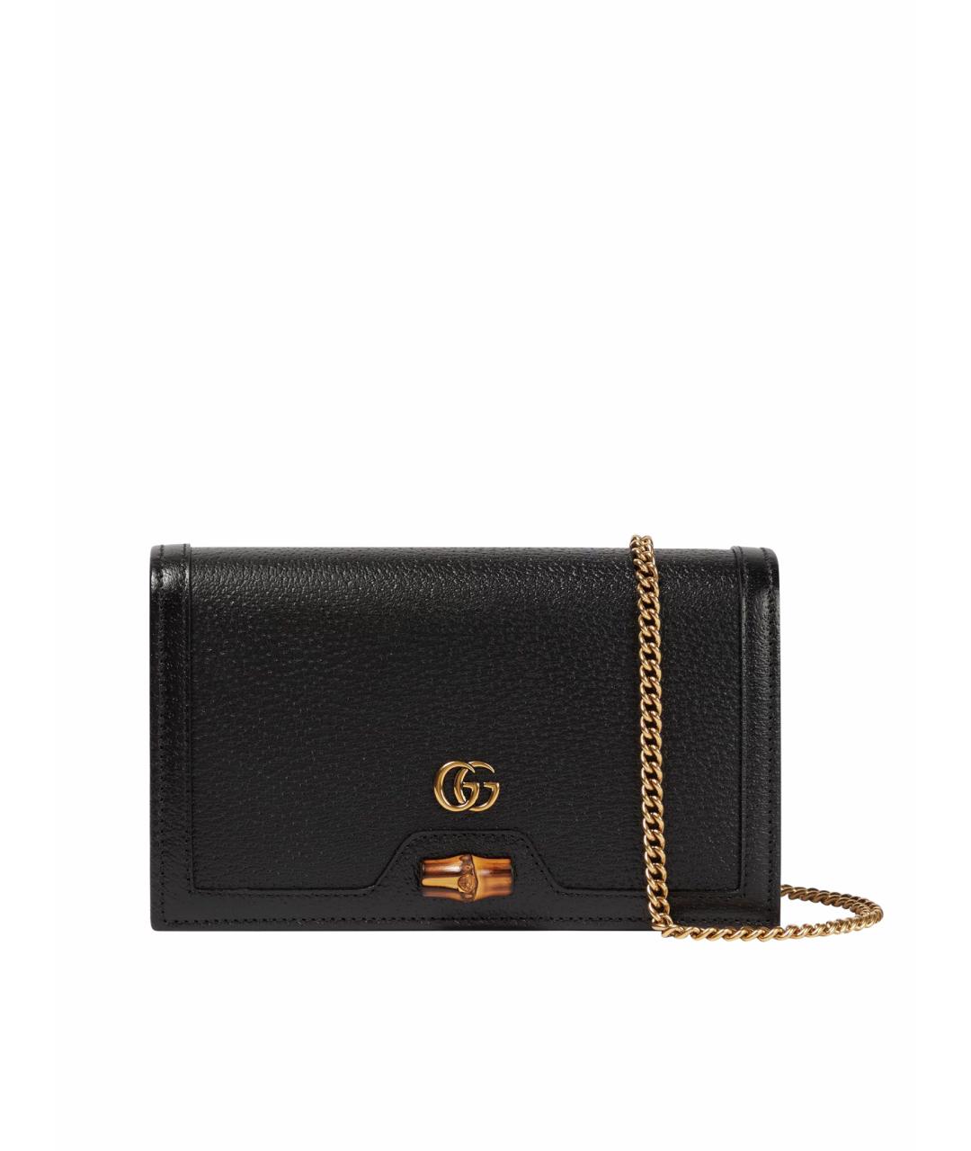 GUCCI Черная кожаная сумка через плечо, фото 1