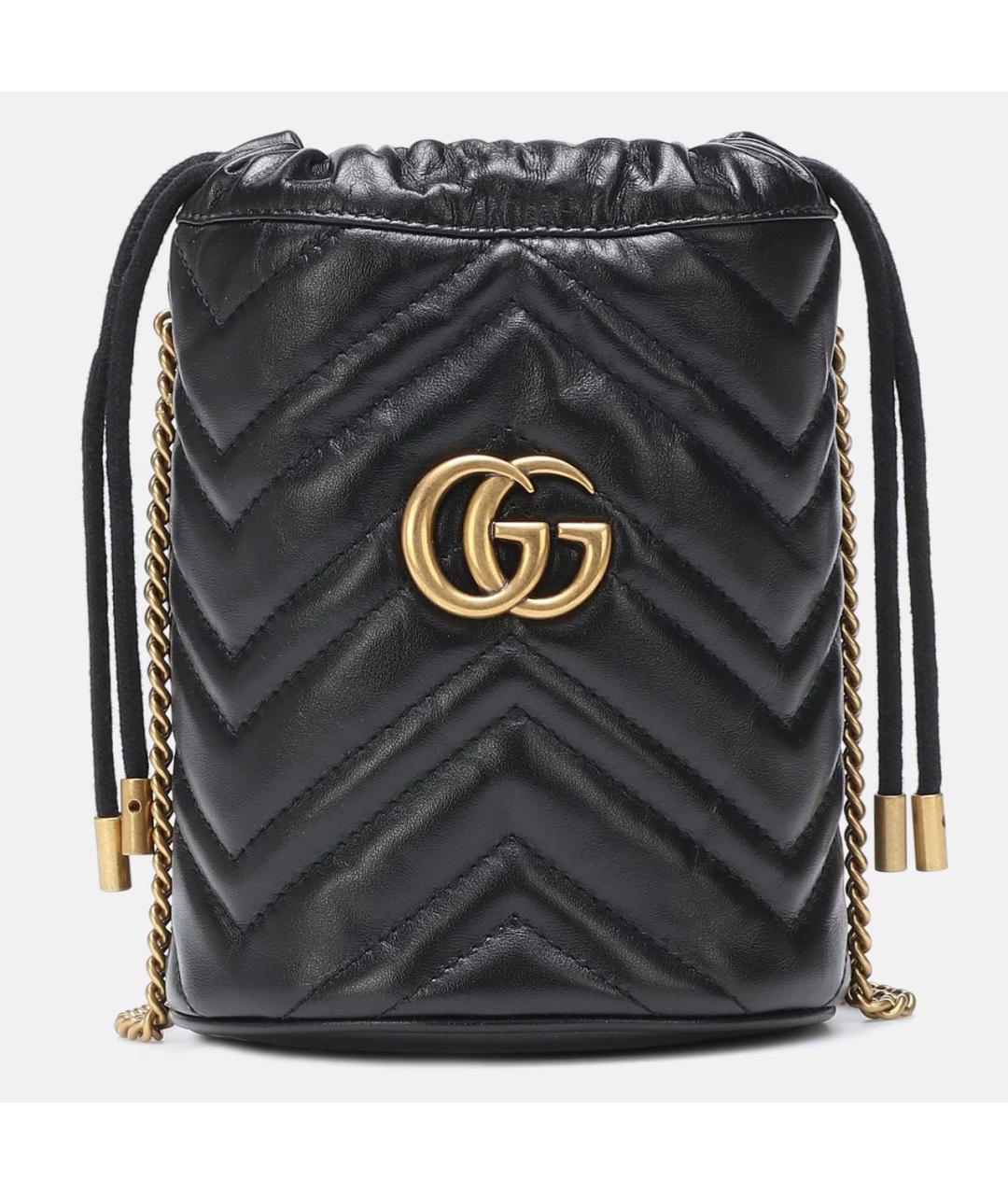GUCCI Черная кожаная сумка через плечо, фото 9