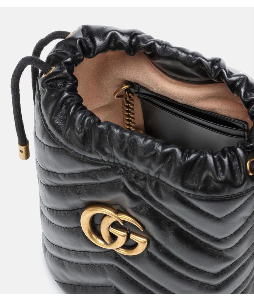 GUCCI Черная кожаная сумка через плечо, фото 3