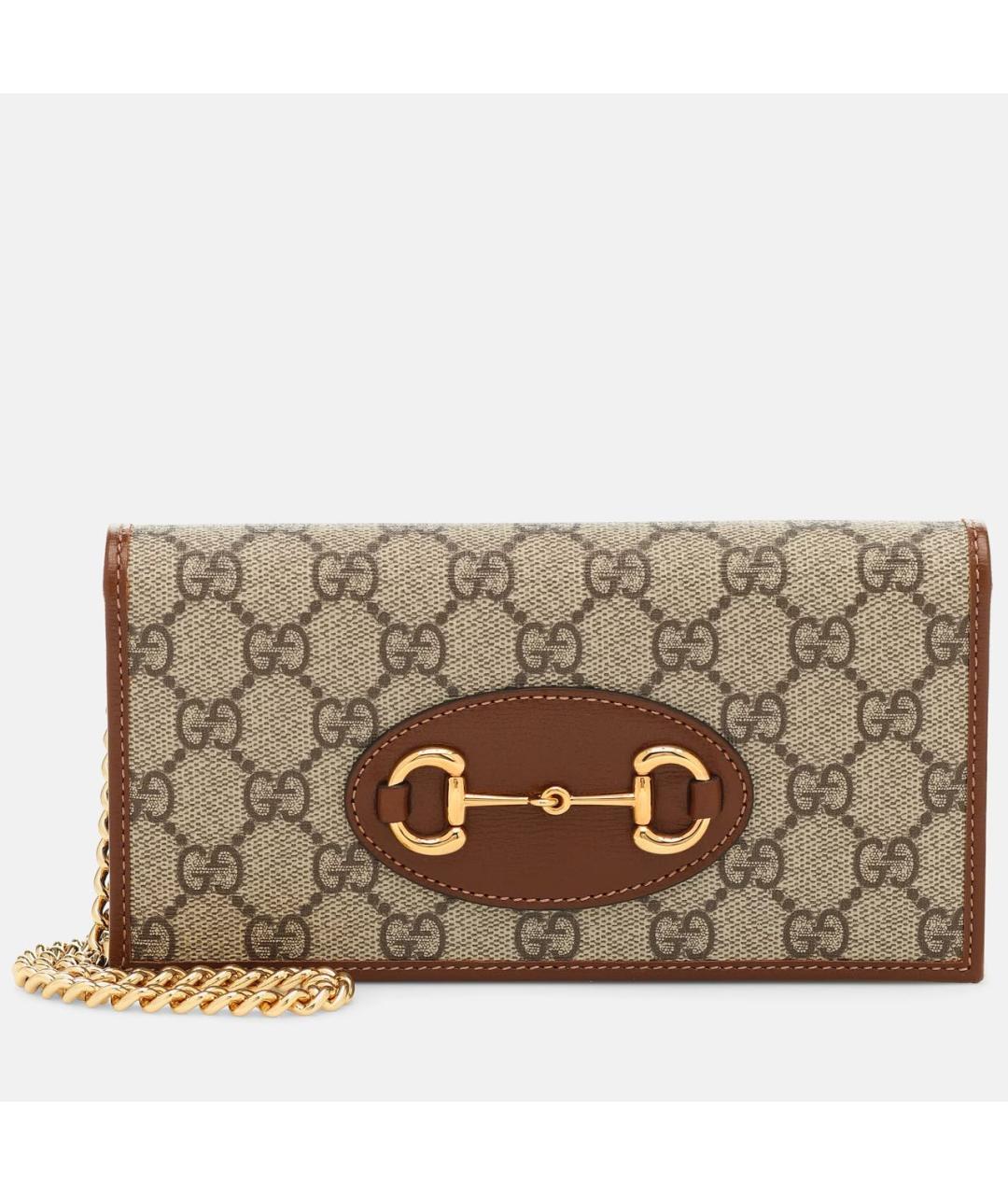 GUCCI Коричневая кожаная сумка через плечо, фото 5