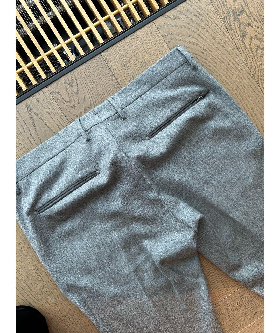 BERWICH Серые шерстяные классические брюки, фото 5