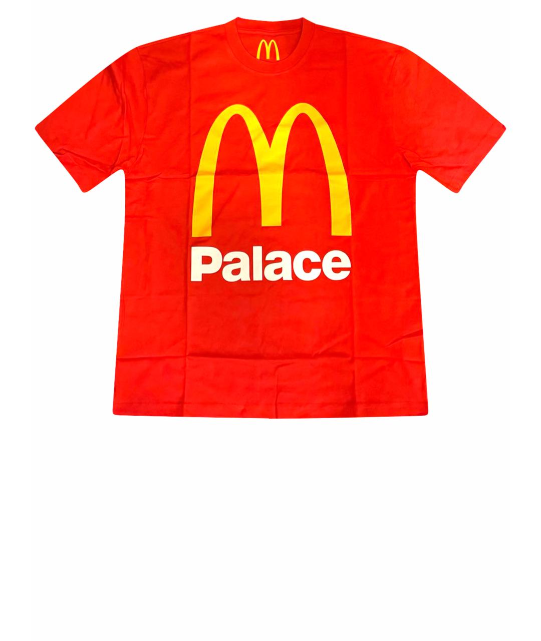 PALACE Красная хлопковая футболка, фото 1
