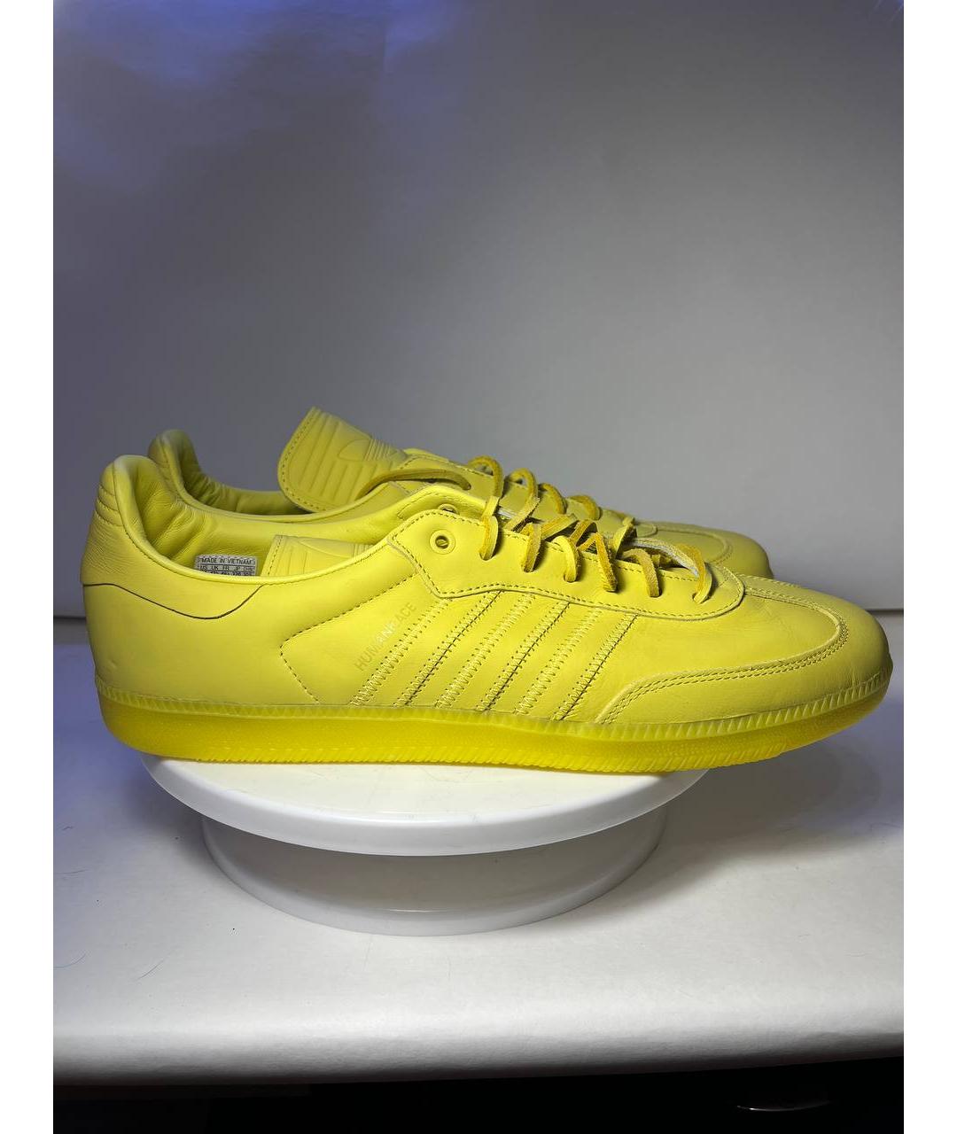 ADIDAS Желтые кожаные низкие кроссовки / кеды, фото 9