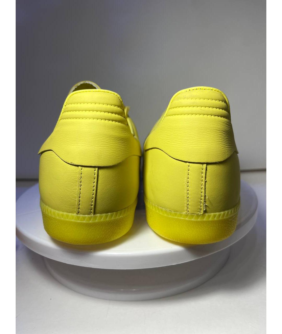 ADIDAS Желтые кожаные низкие кроссовки / кеды, фото 4