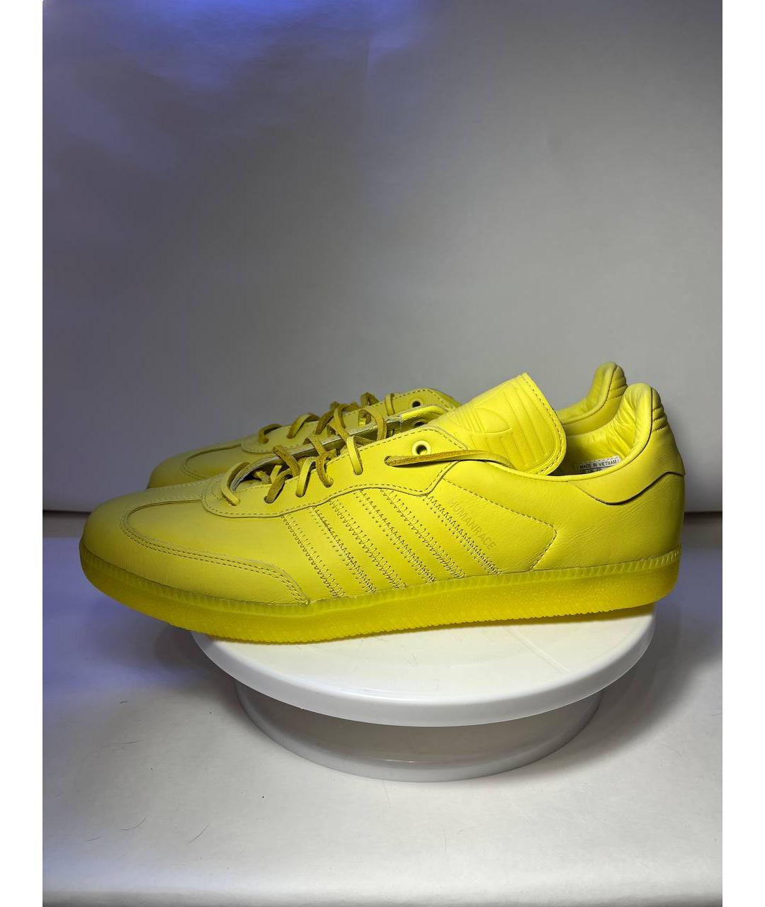 ADIDAS Желтые кожаные низкие кроссовки / кеды, фото 6
