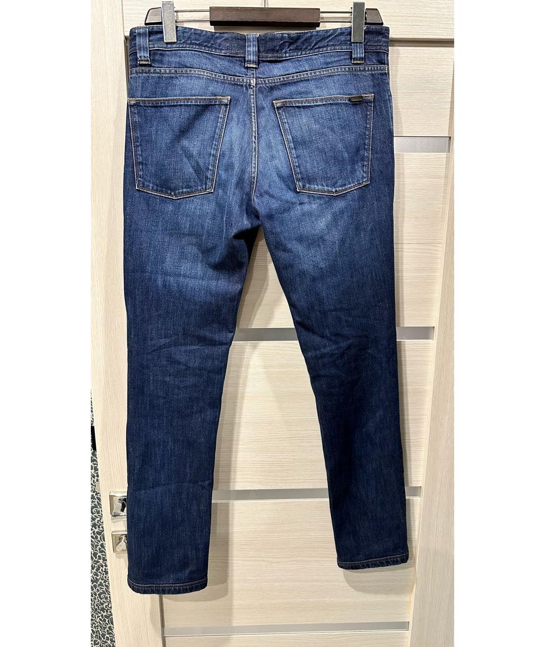 LORO PIANA Синие хлопко-эластановые джинсы, фото 2