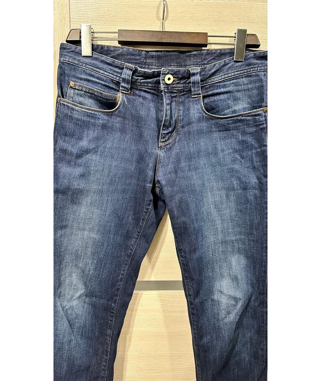 LORO PIANA Синие хлопко-эластановые джинсы, фото 7