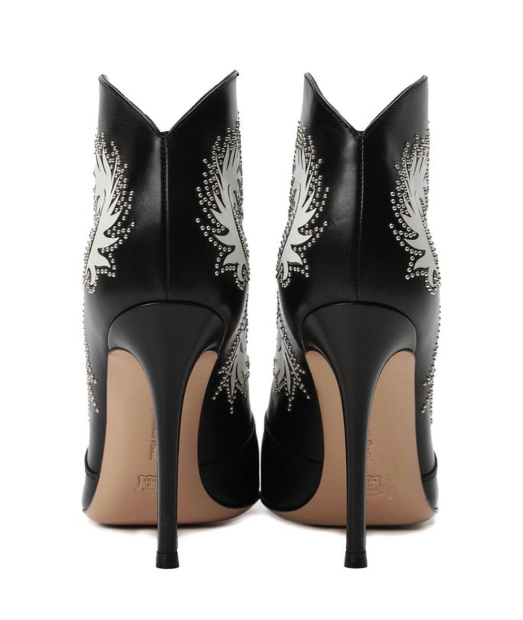 GIANVITO ROSSI Черные кожаные ботильоны, фото 4