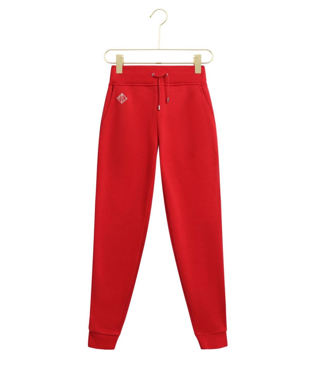 RALPH LAUREN PURPLE LABEL Красные хлопковые спортивные брюки и шорты, фото 2