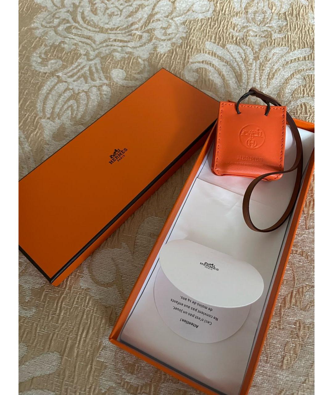 HERMES PRE-OWNED Оранжевый брелок, фото 2