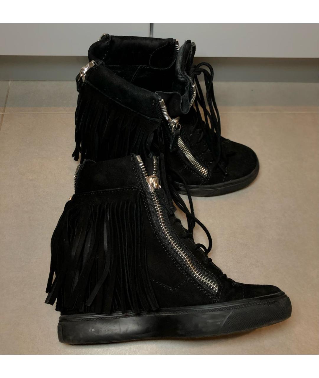 GIUSEPPE ZANOTTI DESIGN Черные замшевые ботильоны, фото 3