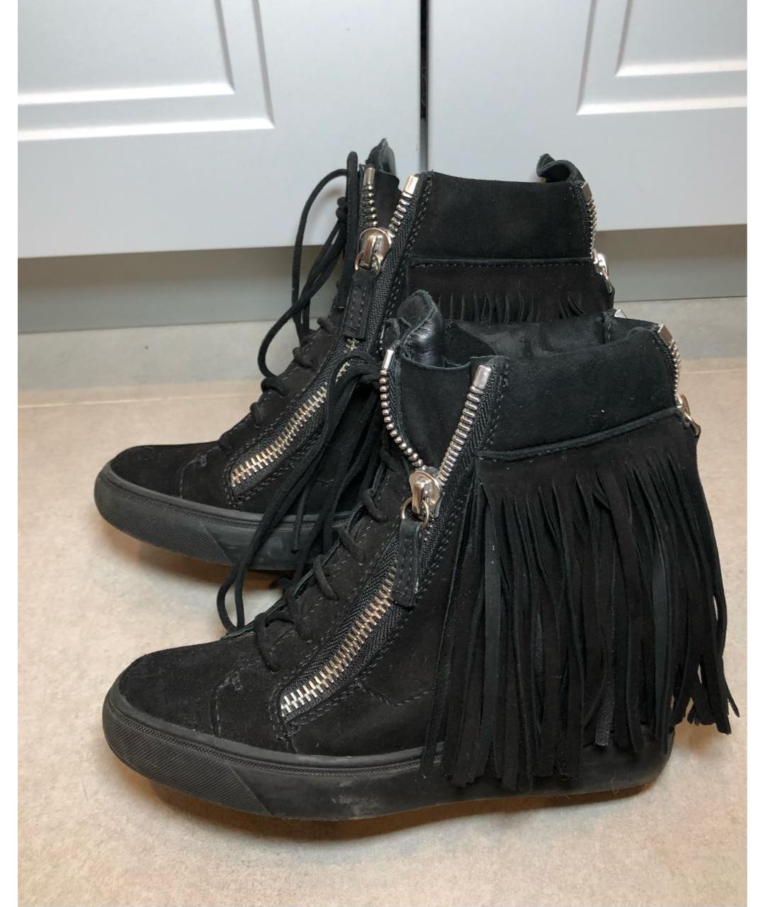 GIUSEPPE ZANOTTI DESIGN Черные замшевые ботильоны, фото 4