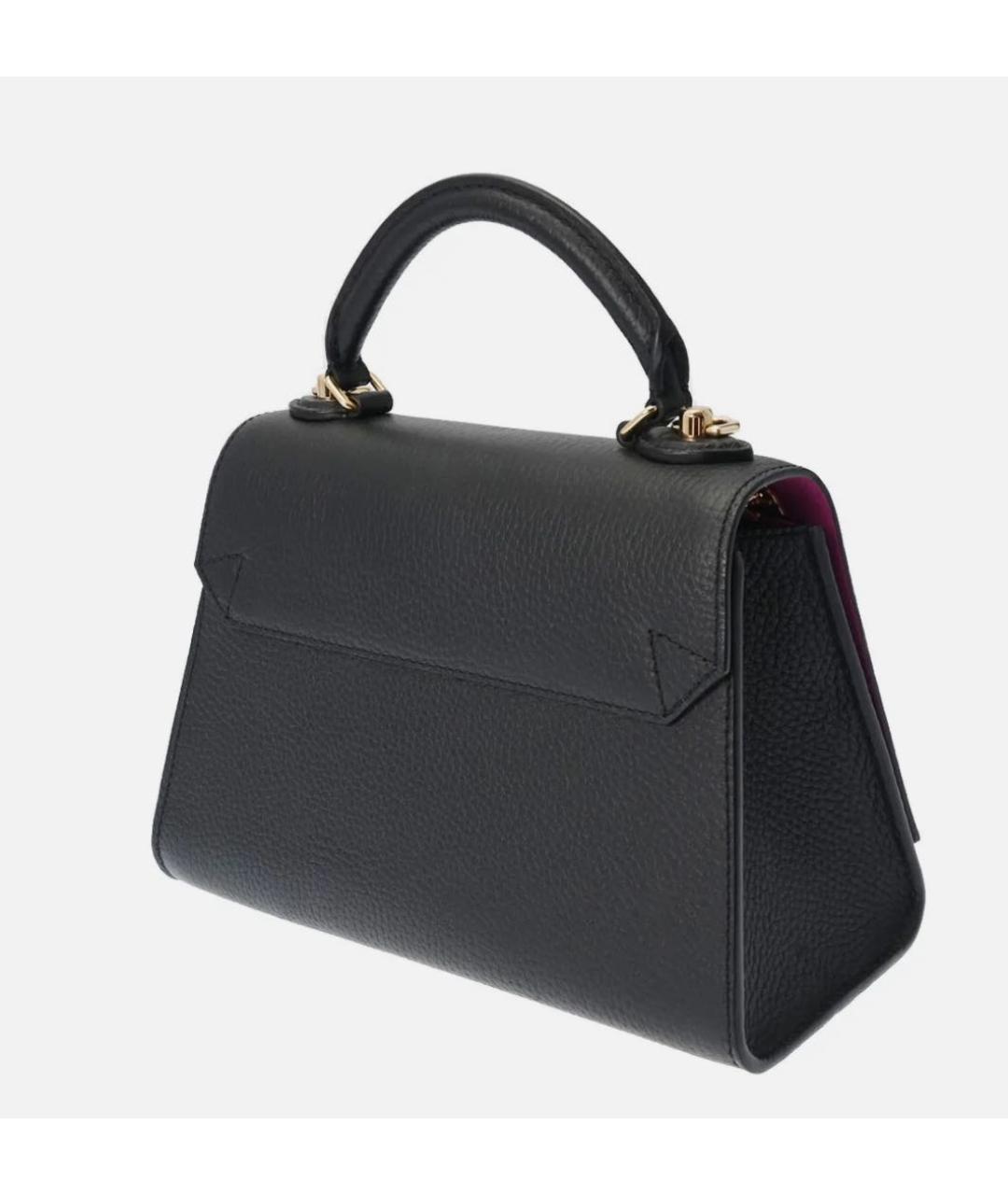 LOUIS VUITTON Черная кожаная сумка с короткими ручками, фото 2