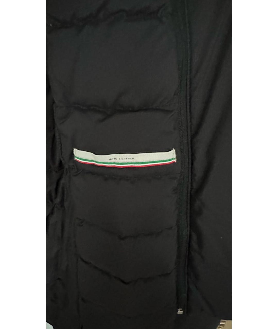 HERNO Черное полиэстеровое пальто, фото 6