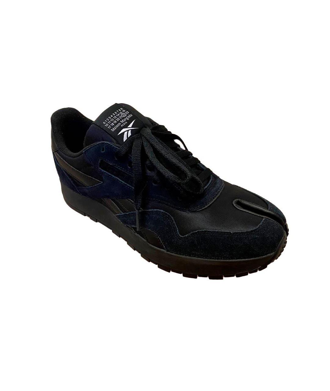 REEBOK Черные замшевые низкие кроссовки / кеды, фото 1