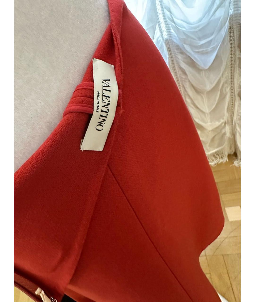 VALENTINO Бордовая юбка миди, фото 4