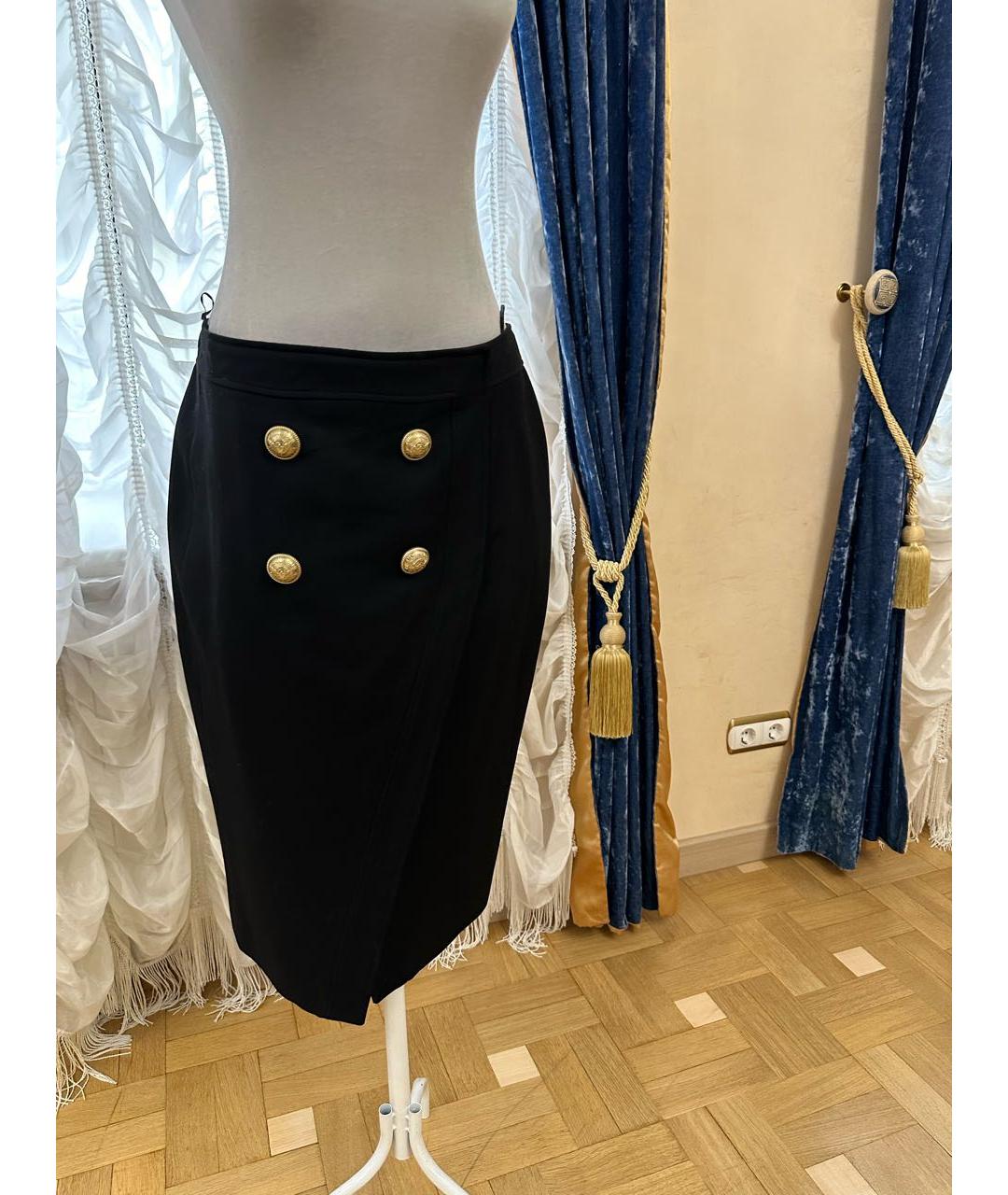 BALMAIN Черная юбка миди, фото 5