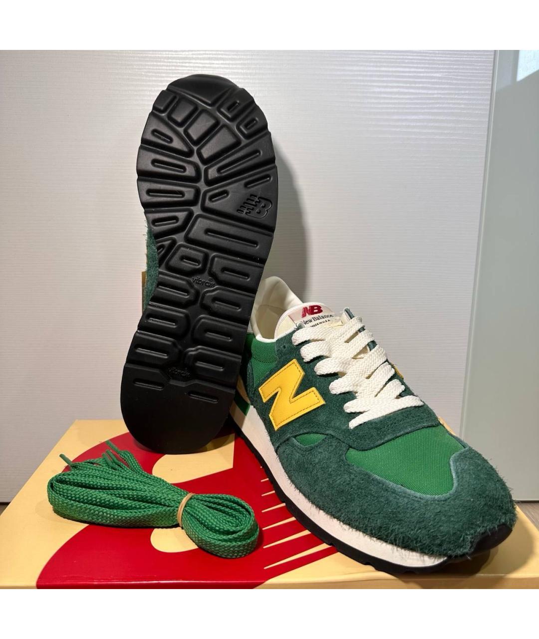 NEW BALANCE Зеленые низкие кроссовки / кеды, фото 3