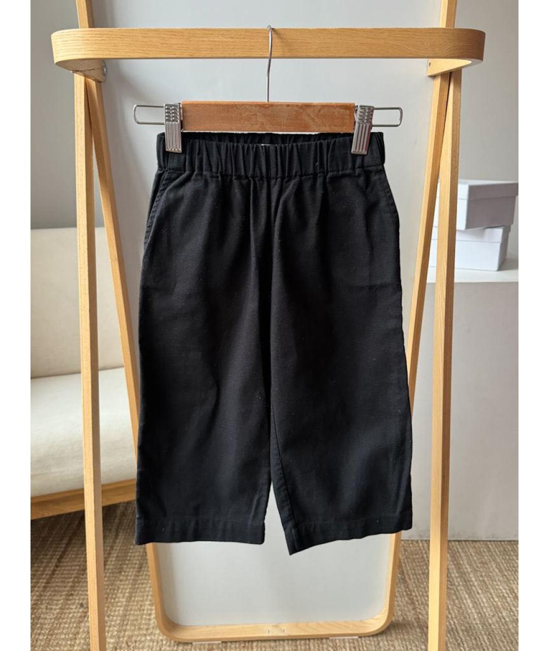BONPOINT Черные хлопковые брюки и шорты, фото 4