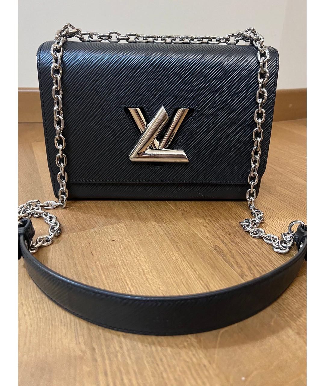 LOUIS VUITTON PRE-OWNED Черная кожаная сумка через плечо, фото 2