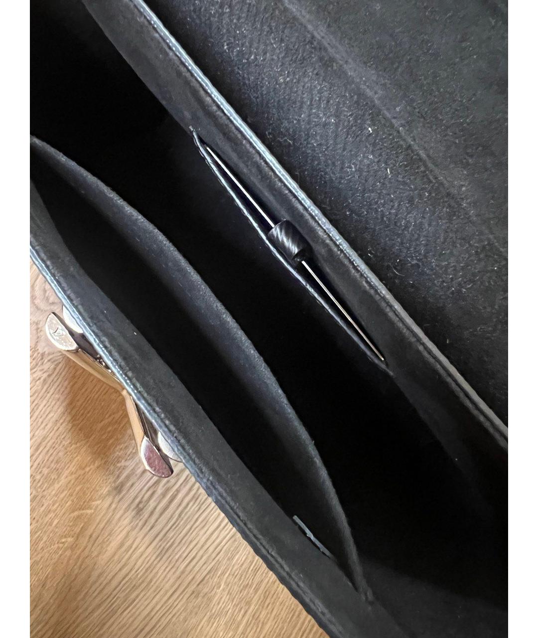 LOUIS VUITTON PRE-OWNED Черная кожаная сумка через плечо, фото 6