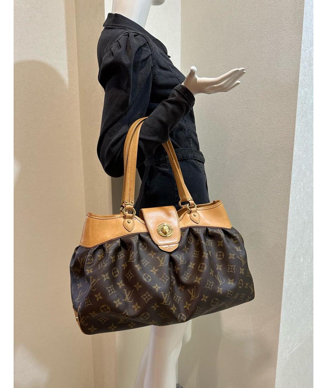 LOUIS VUITTON PRE-OWNED Коричневая сумка тоут, фото 3