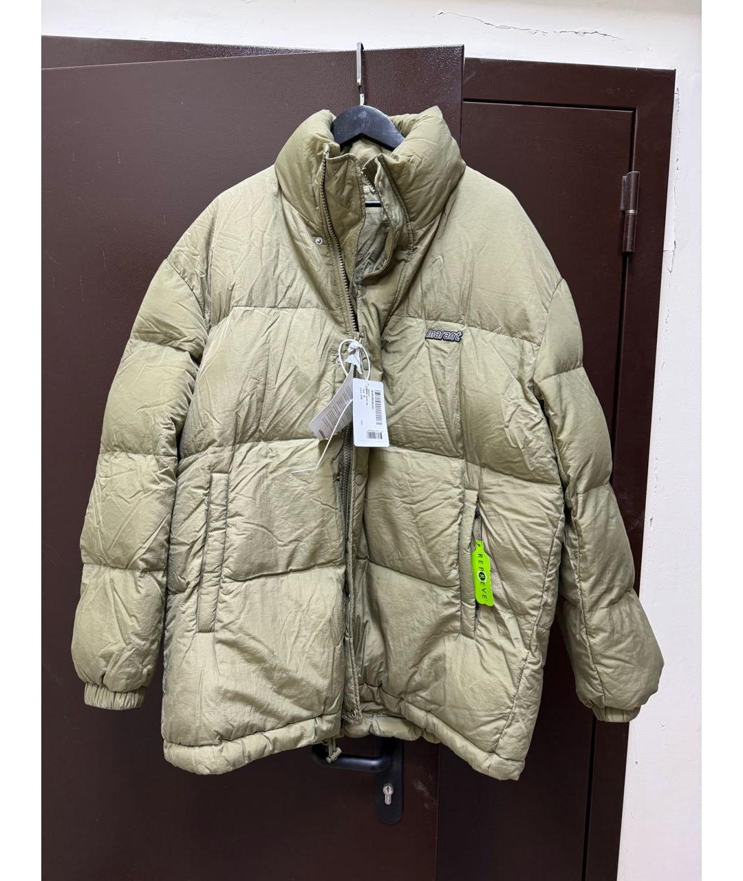 ISABEL MARANT Хаки полиэстеровый пуховик, фото 3