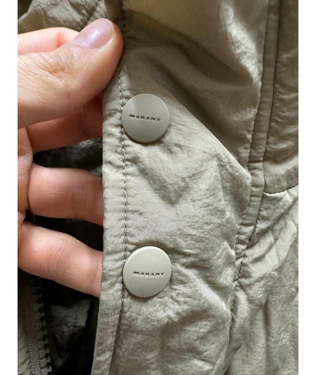 ISABEL MARANT Хаки полиэстеровый пуховик, фото 7