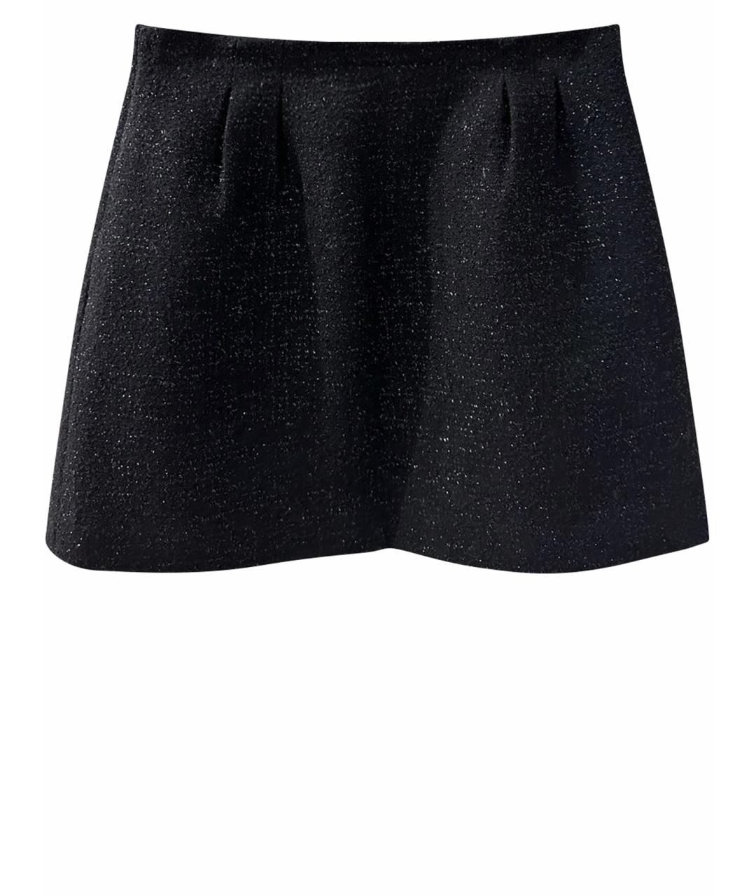 SELF-PORTRAIT Черная твидовая юбка мини, фото 1