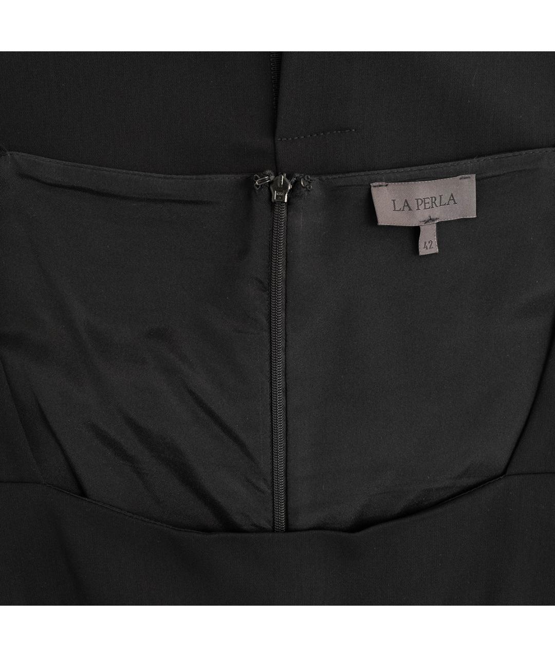 LA PERLA Черное полиамидовое повседневное платье, фото 3
