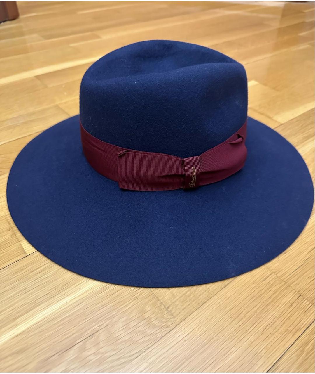 BORSALINO Темно-синяя шерстяная шляпа, фото 6