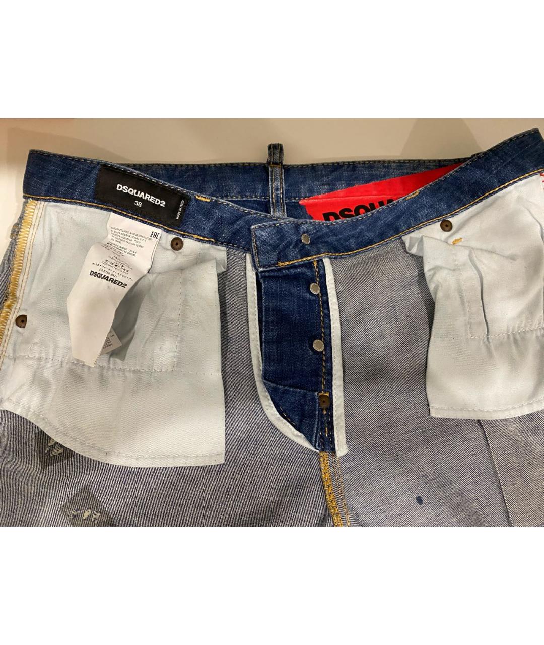 DSQUARED2 Синие джинсы слим, фото 3