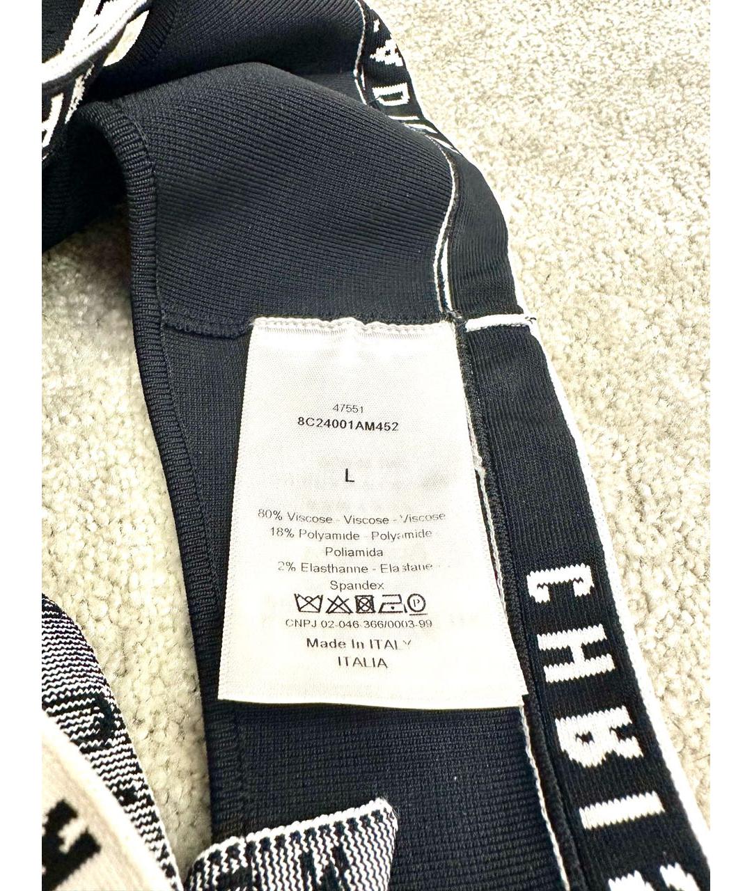 CHRISTIAN DIOR Черная вискозная майка, фото 5